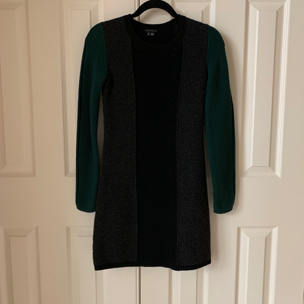 Colorblock Wool Dress